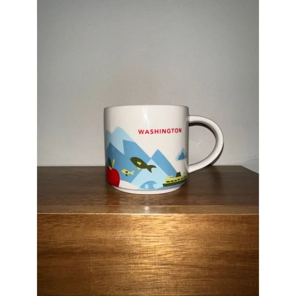 Starbucks Mug Washington You Are Here 2016 14oz Coffee Cup Red